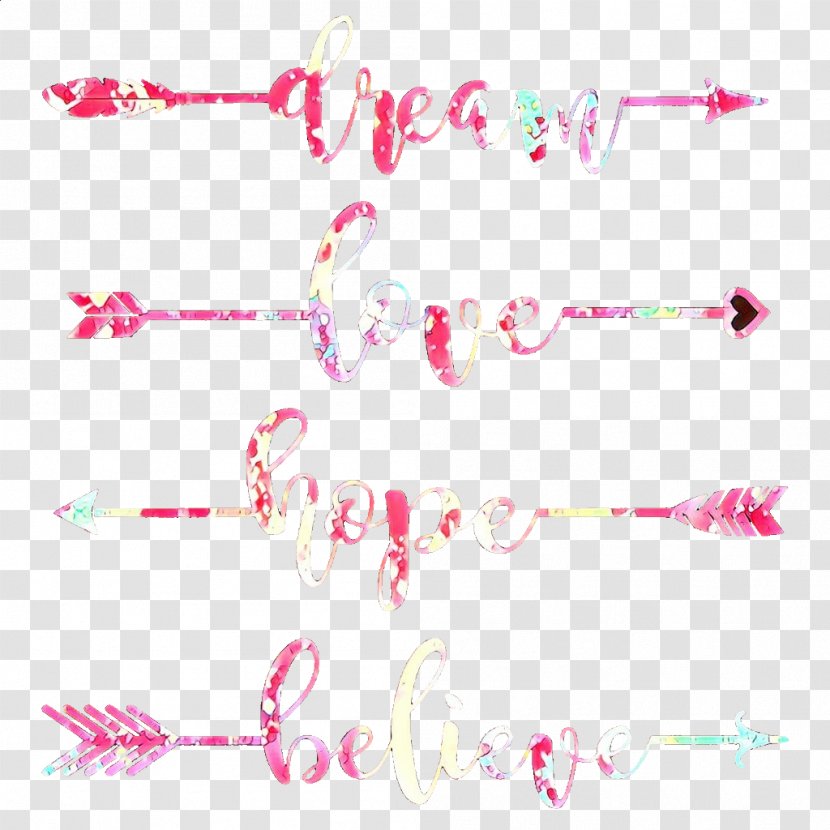 Text Pink Font Magenta Line - Heart Transparent PNG