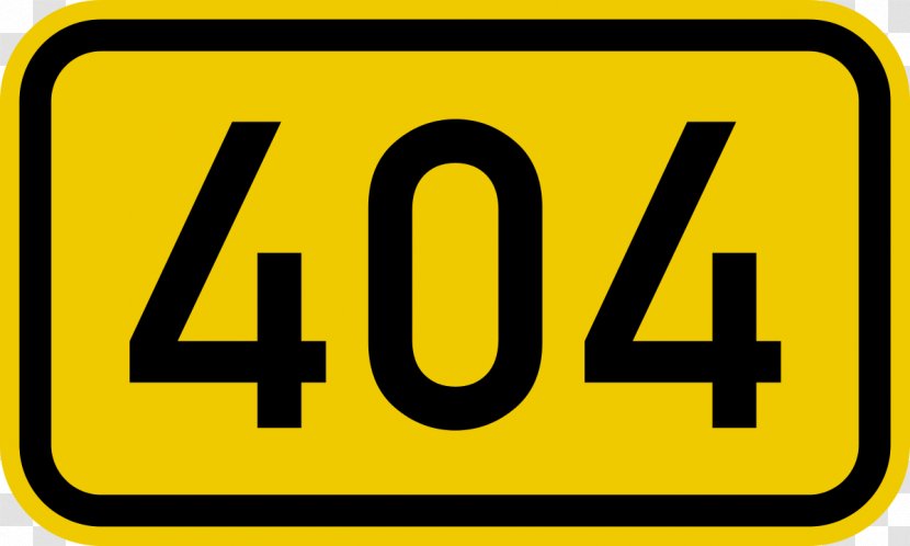 Number Image Bundesstraße - Trademark - 404 Transparent PNG
