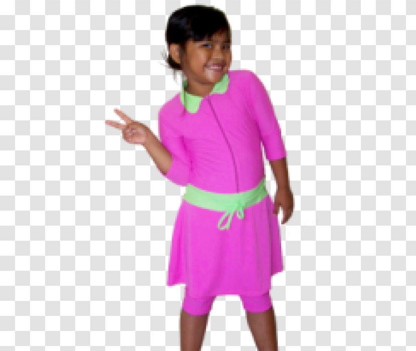Shoulder Pink M Sleeve Outerwear Dress - Magenta Transparent PNG