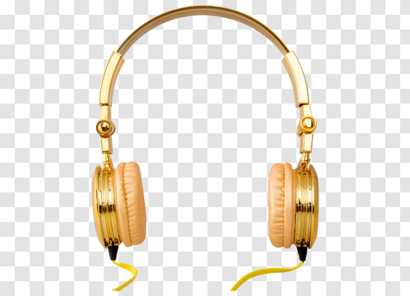 Headphones Audio Microphone Beats Electronics Sound Recording And Reproduction - Gold Transparent PNG