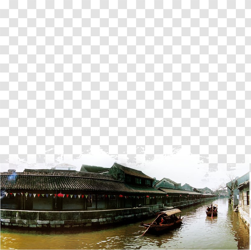 Town - Ink - Jiangnan Water Transparent PNG