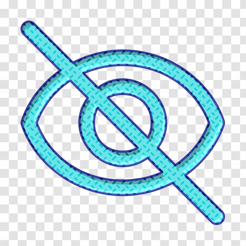 Disable Icon Eye Inactive - View - Symbol Turquoise Transparent PNG