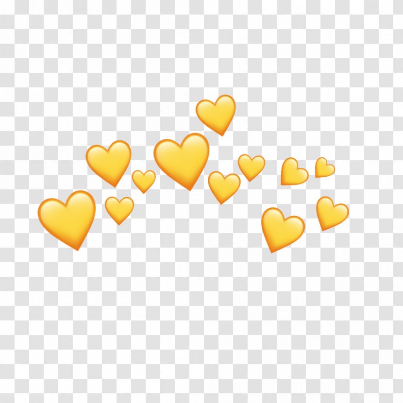 Image Heart PicsArt Photo Studio Video - Emoticon - Yellow Background Transparent PNG