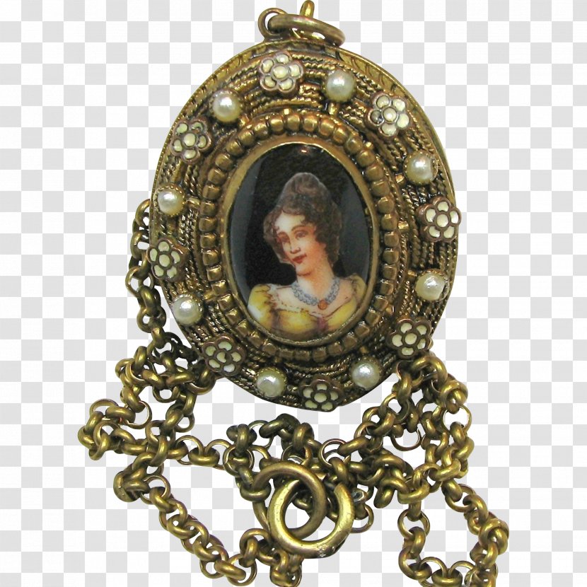 Locket Victorian Era Silver 01504 Necklace - Open Braclet Transparent PNG