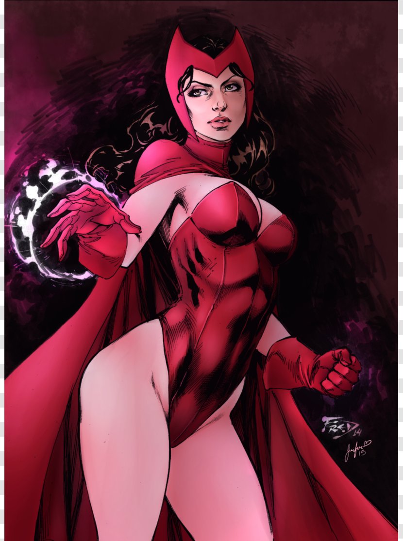 Wanda Maximoff The Avengers Marvel Comics Art - Heart - Scarlet Witch Transparent PNG