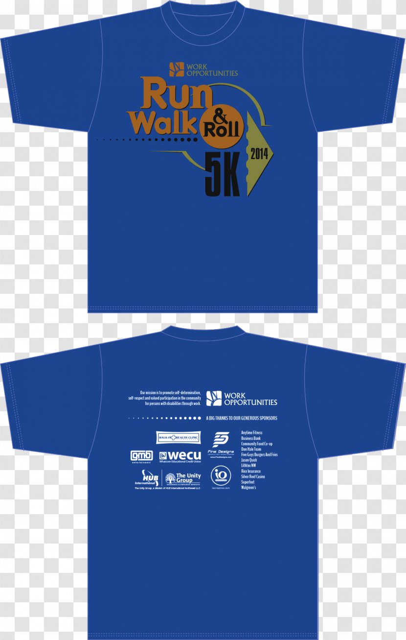T-shirt Walk, Run, Roll 5K & 10K Graphic Designer - Typography T Shirt Deisgn Transparent PNG