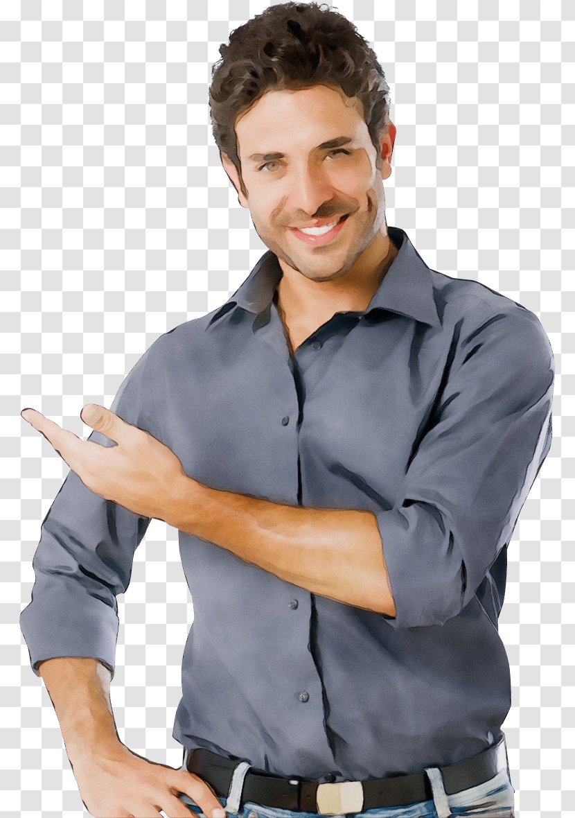 Arm Standing Male Elbow Hand - Whitecollar Worker - Shirt Transparent PNG