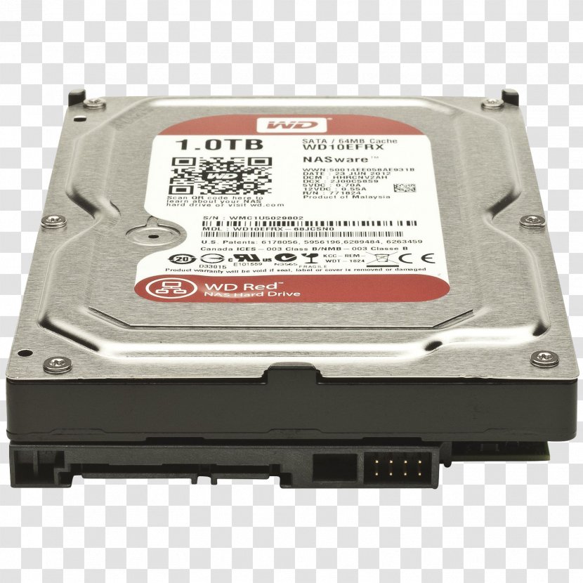 Hard Drives WD Red SATA HDD Network Storage Systems Terabyte Western Digital - Form Factor - Electronics Transparent PNG