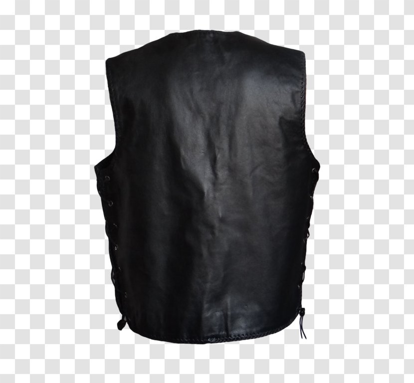 Gilets Neck Leather Black M - Moskau Transparent PNG