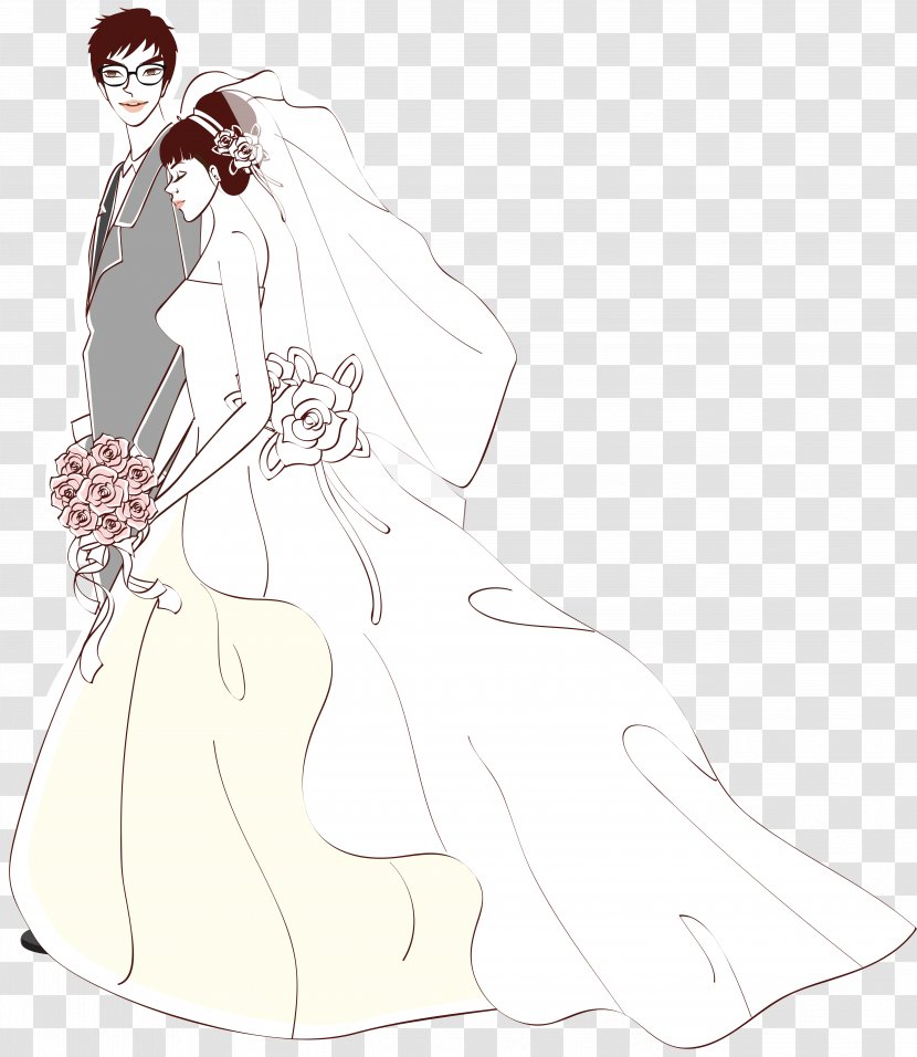 Wedding Drawing - Tree Transparent PNG