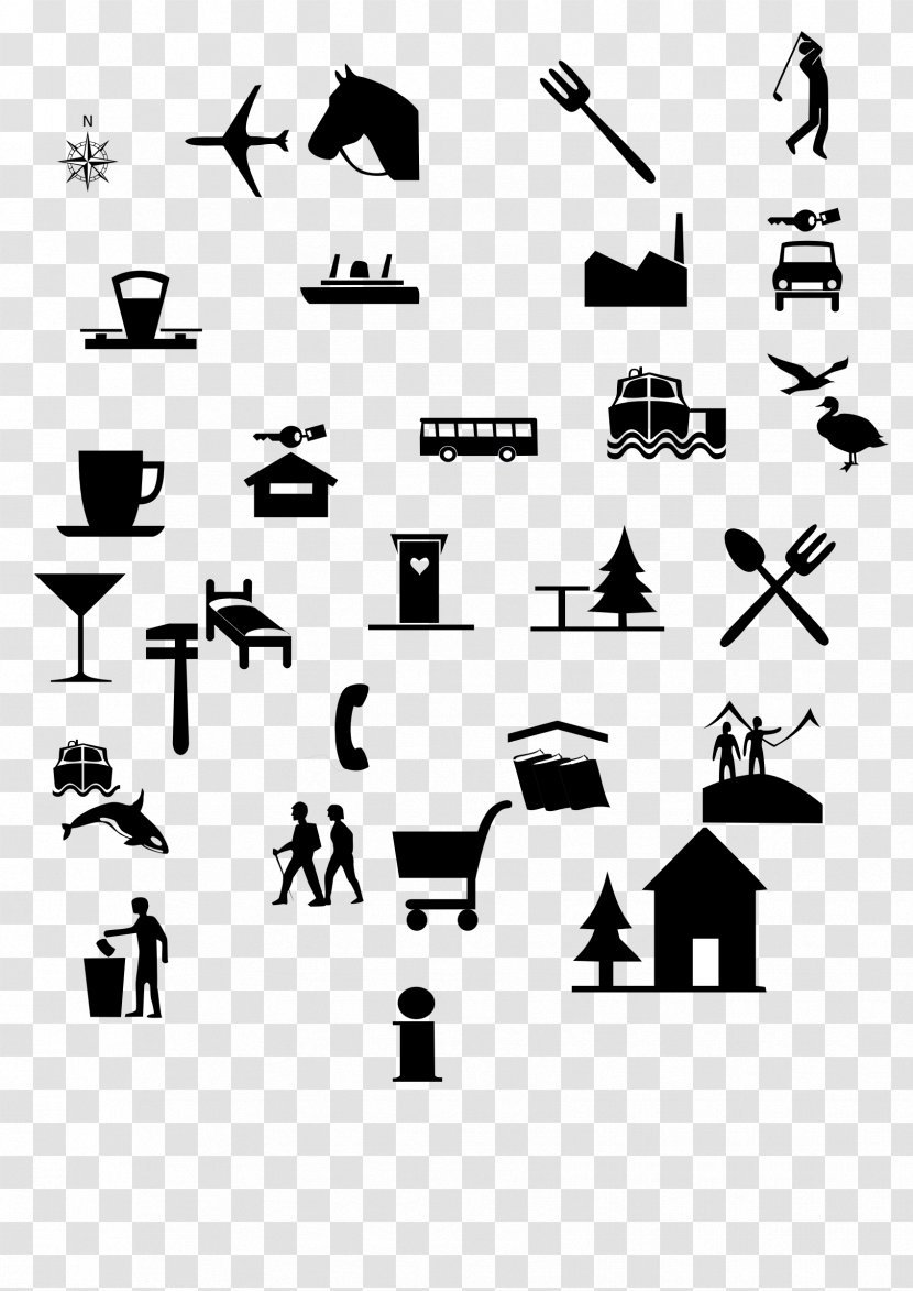 Clip Art Pictogram Drawing Image - Monochrome Photography - Hike Transparent PNG