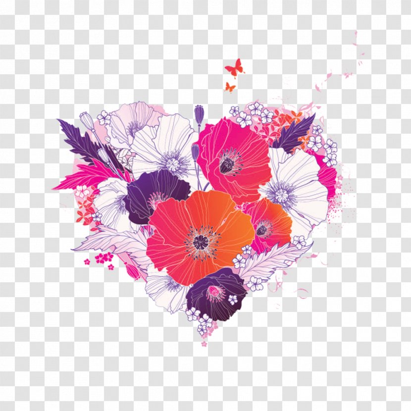 Floral Design Cut Flowers - Petal - Stamp Love Transparent PNG