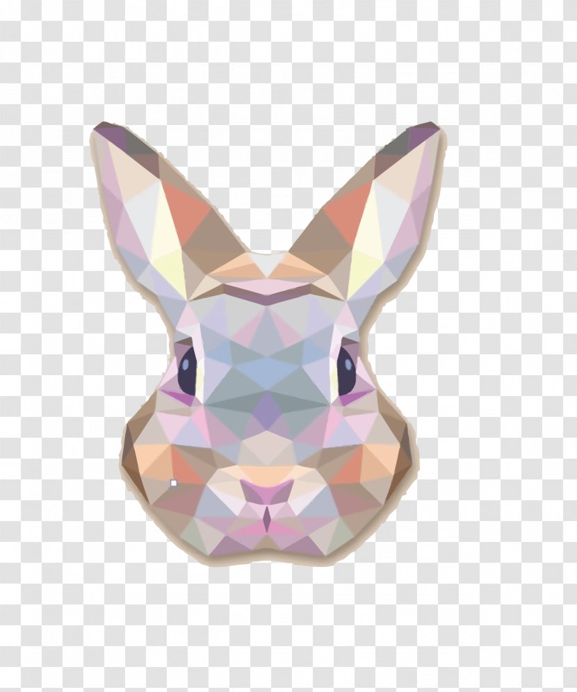 Rabbit Triangle Canvas Geometry Poster - Art - Vector Transparent PNG