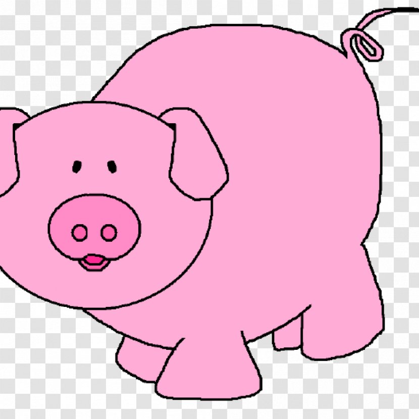 Domestic Pig Clip Art Vector Graphics - Drawing Transparent PNG