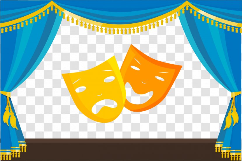 Theater Drapes And Stage Curtains - Blue Transparent PNG