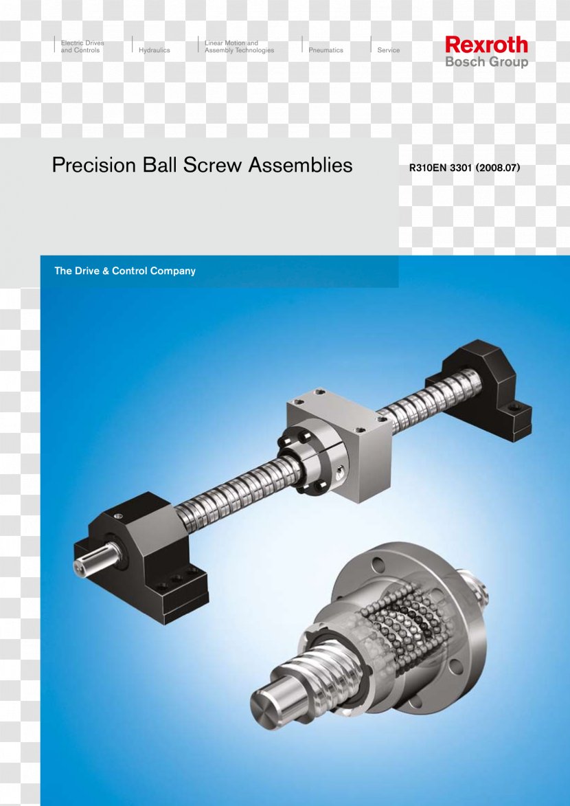 Ball Screw Leadscrew Bosch Rexroth Linear-motion Bearing - Company Transparent PNG