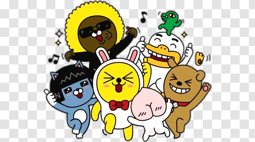 Kakao Friends KakaoTalk Emoticon Sticker - Cartoon - Area Transparent PNG