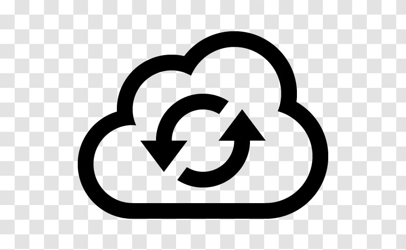 Circle Background Arrow - Cloud Computing - Blackandwhite Logo Transparent PNG