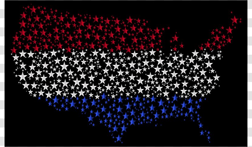 United States US Presidential Election 2016 Map Popular Vote Flag - World - Similar Cliparts Transparent PNG