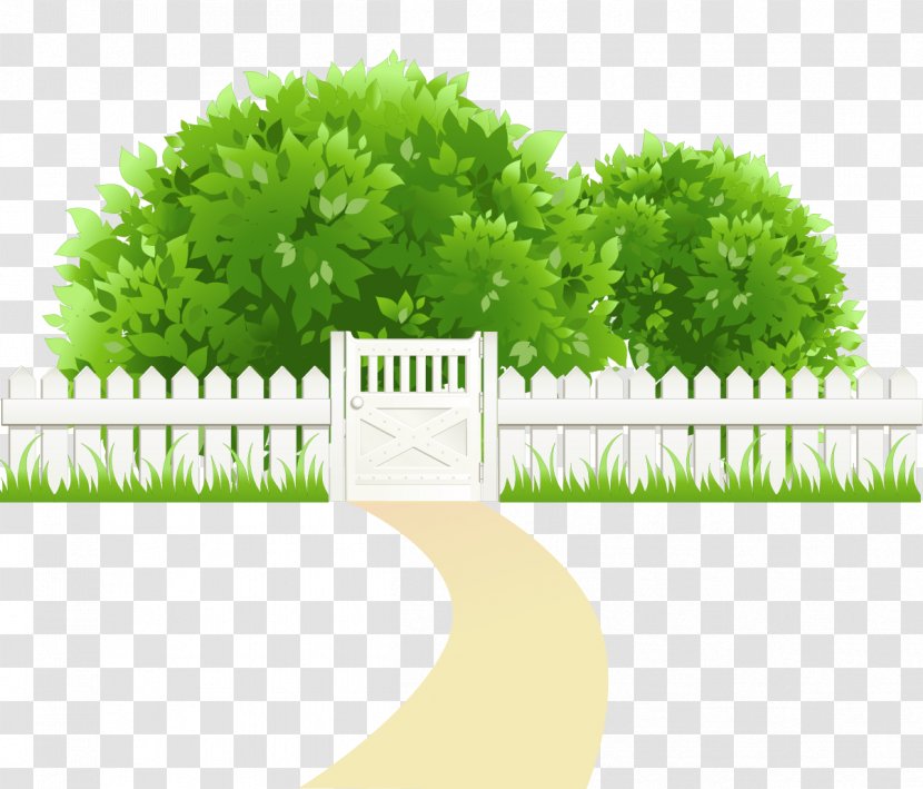 Clipping Path Clip Art - Text - With Fence And Trees Transparent Clipart Transparent PNG
