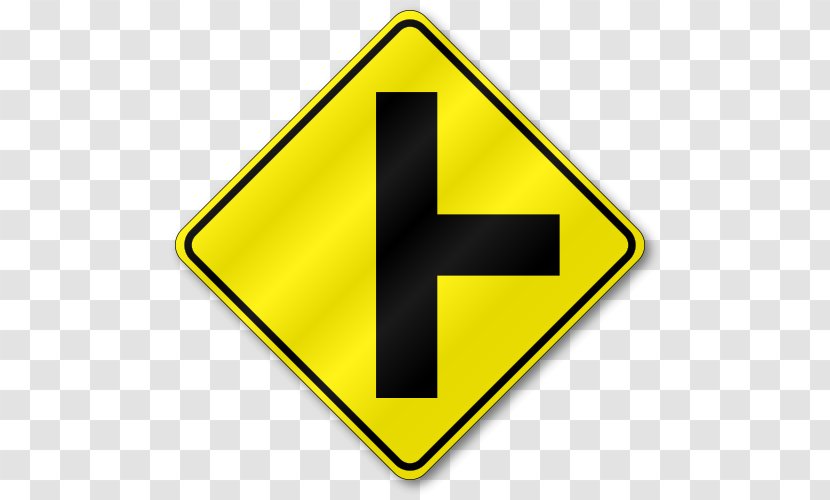 Traffic Sign Warning Three-way Junction Road Transparent PNG