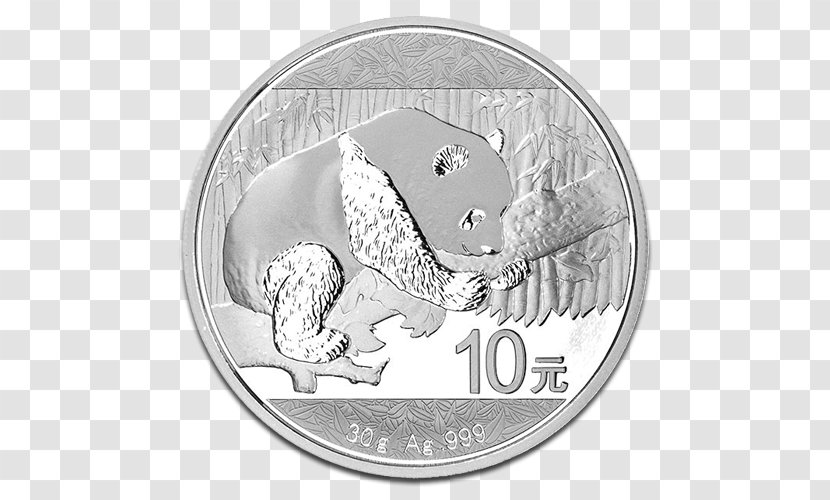 Chinese Silver Panda Coin Bullion Gold Transparent PNG