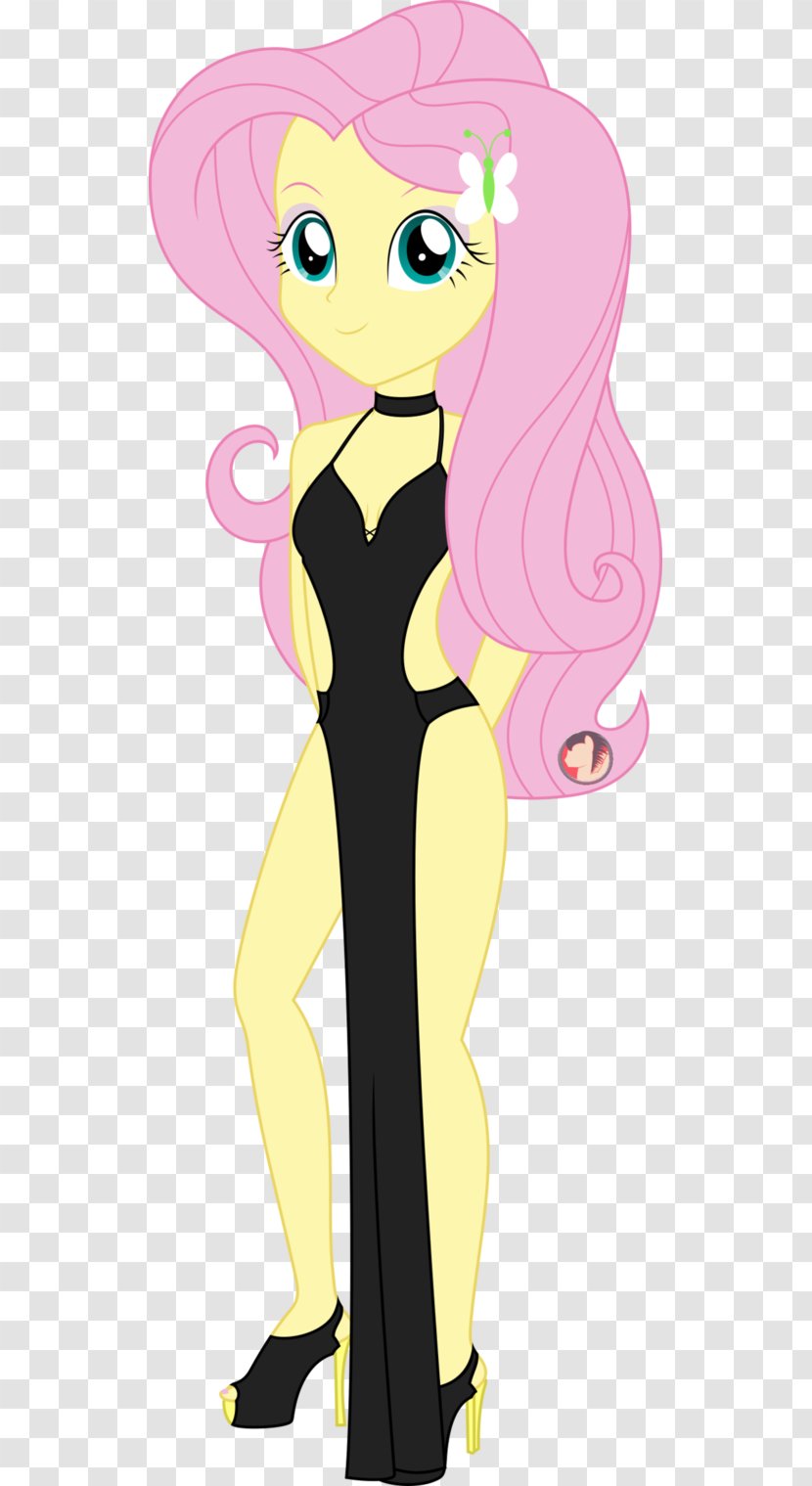 Fluttershy Rarity My Little Pony: Equestria Girls - Watercolor - Silhouette Transparent PNG