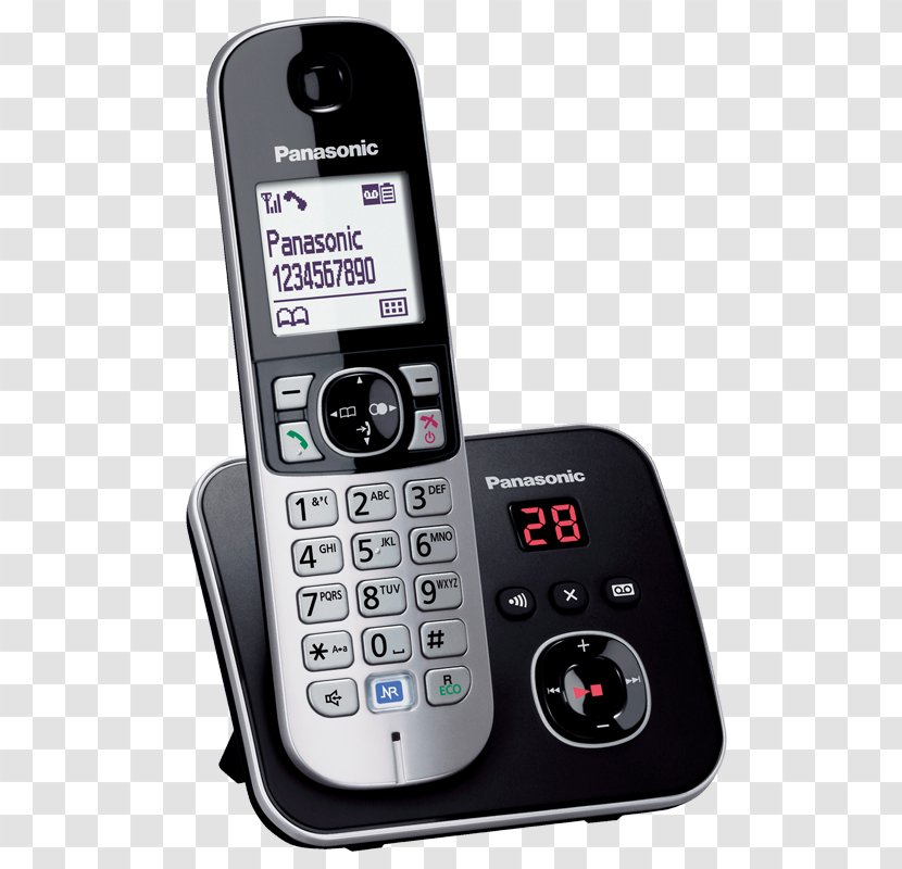 Digital Enhanced Cordless Telecommunications Telephone Answering Machines Panasonic - Speakerphone - Phone Transparent PNG