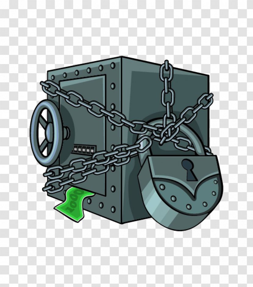 Safe Illustration - Technology - Hand-painted Chain Transparent PNG