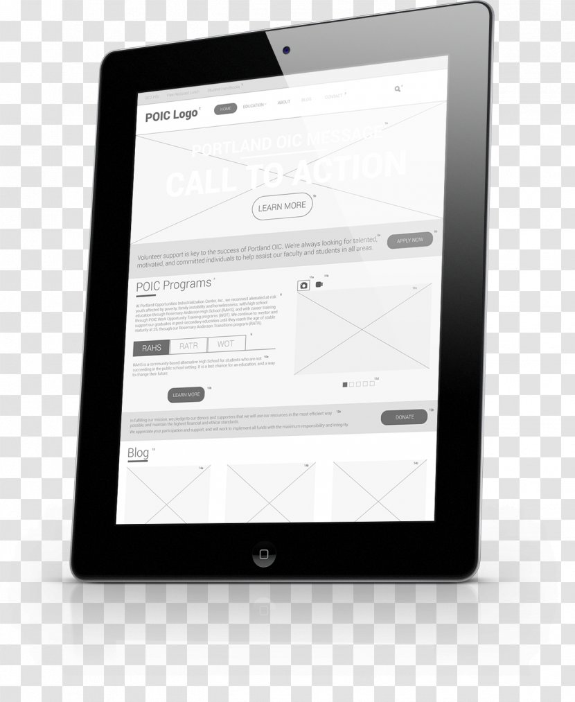 Website Wireframe Multimedia Mockup Design Product - Mobile Device - Science Transparent PNG
