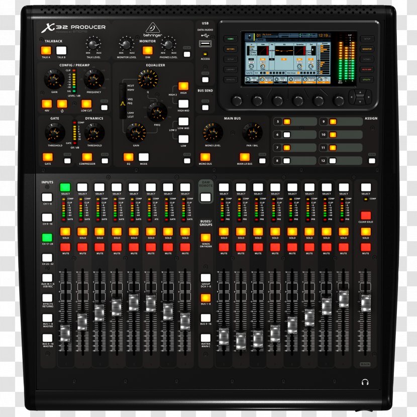 BEHRINGER X32 PRODUCER Audio Mixers Digital Mixing Console - Tree - Watercolor Transparent PNG