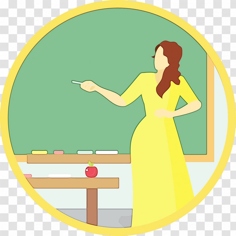 Classroom Cartoon - Watercolor - Furniture Table Transparent PNG