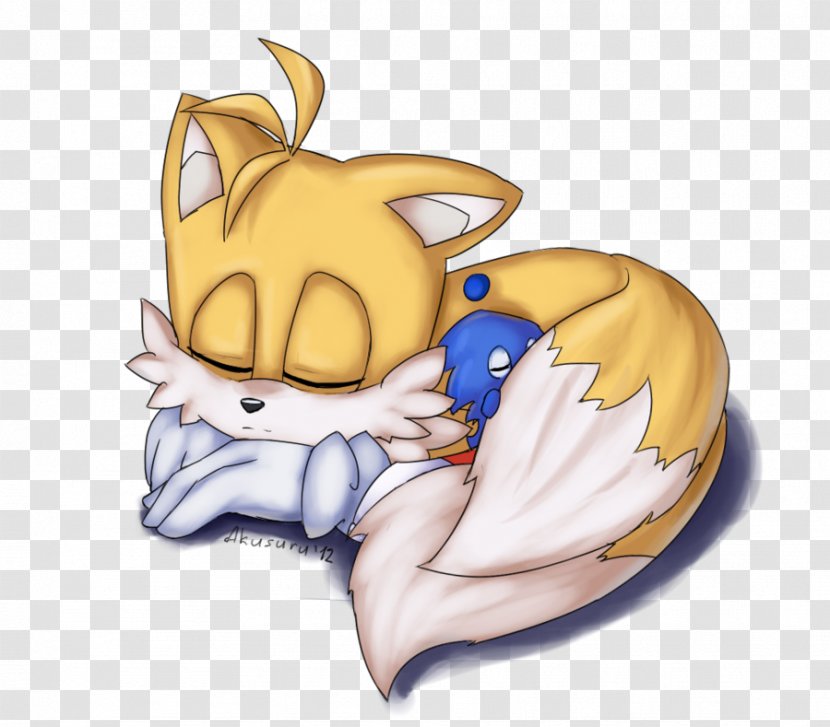 Tails Sonic Chaos DeviantArt The Hedgehog - Cat Like Mammal - Sleeping Baby Transparent PNG