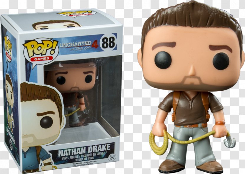 Uncharted 4: A Thief's End Nathan Drake Uncharted: Drake's Fortune Funko Video Game - Playstation 4 - The Last Of Us Transparent PNG