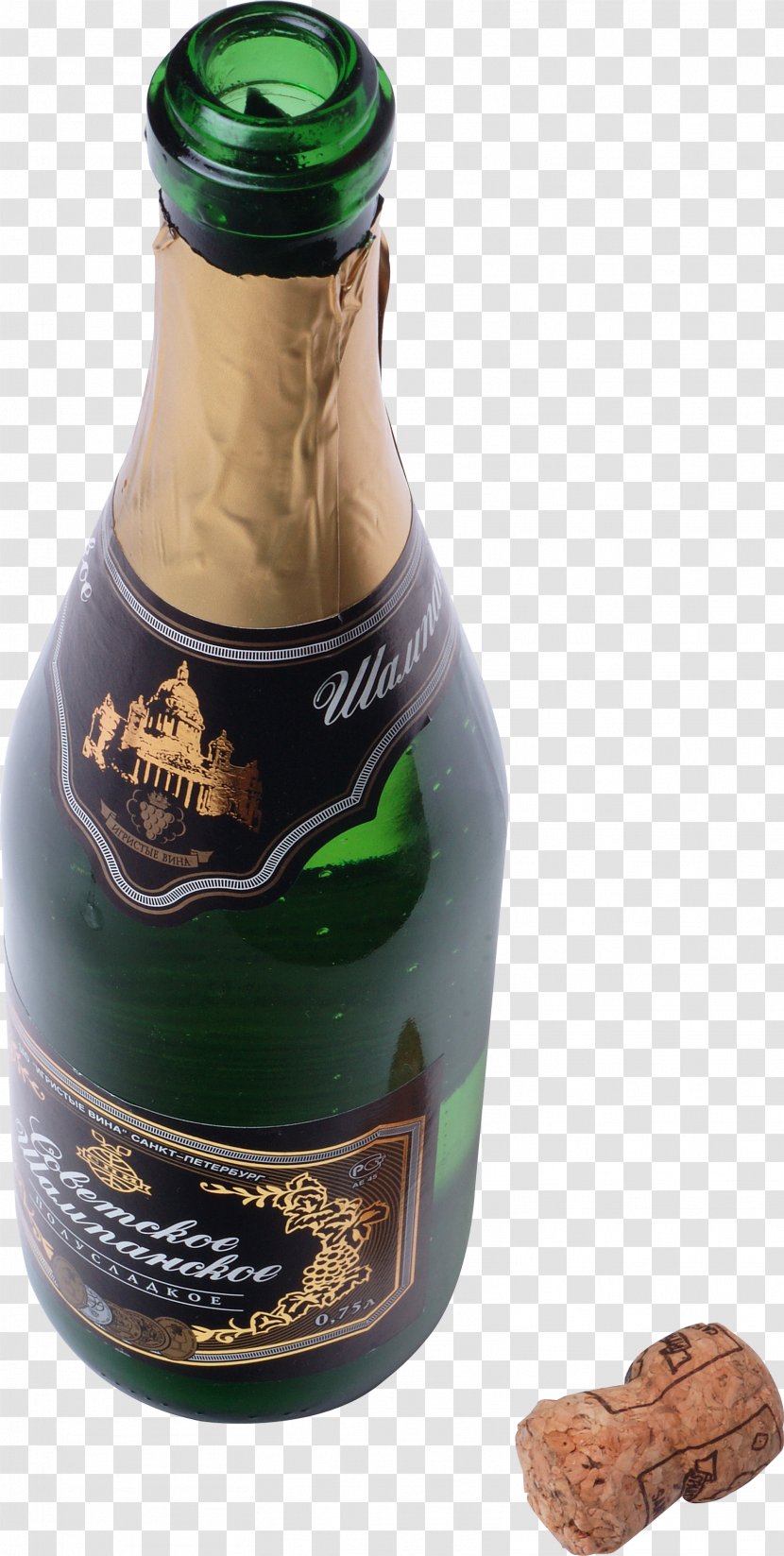 Champagne Wine Clip Art Bottle - Liqueur Transparent PNG