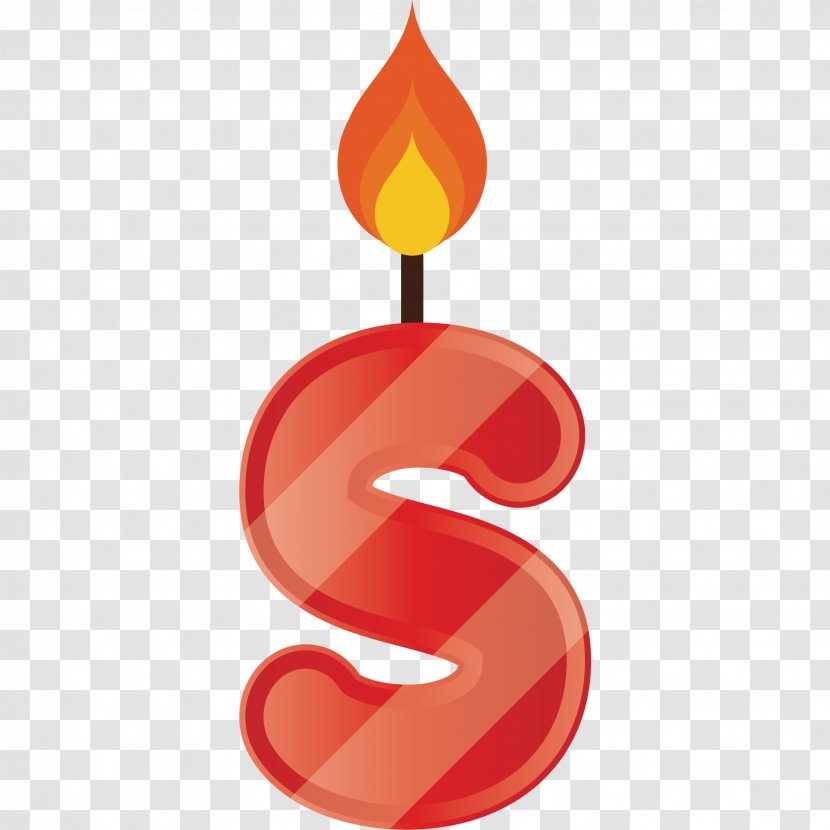 Letter Animation Cartoon Drawing - Red - Hand Painted Alphabet S Candle Transparent PNG