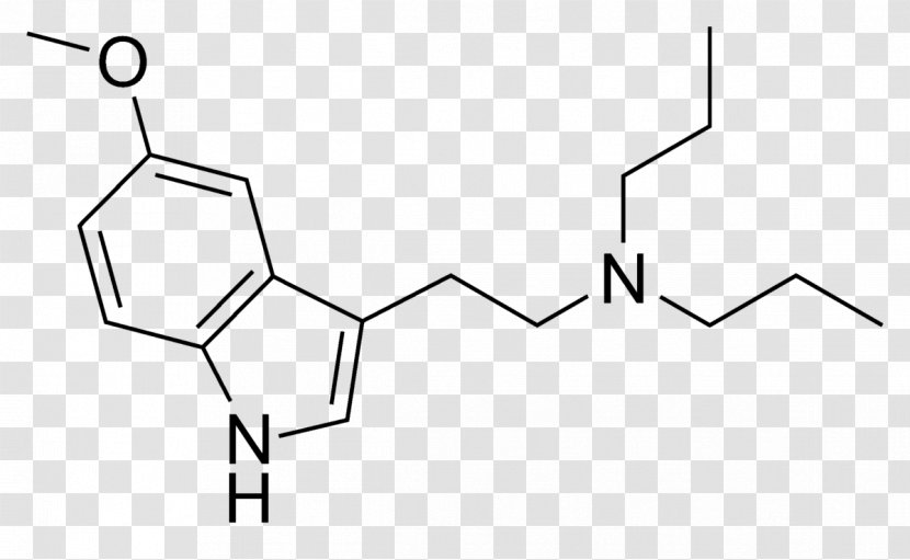 5-MeO-DMT 5-MeO-MiPT N,N-Dimethyltryptamine 5-Methoxy-diisopropyltryptamine O-Acetylpsilocin - Black And White - 5meodmt Transparent PNG