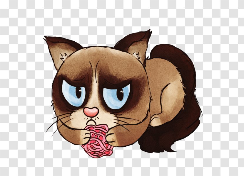 Whiskers Grumpy Cat Cartoon Drawing Clip Art - Like Mammal - Plush Transparent PNG