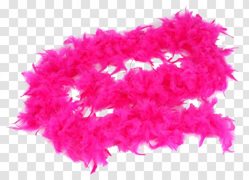 Feather Boa Fuchsia Party Costume - Rose Transparent PNG
