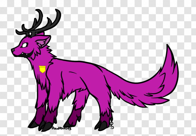 Canidae Macropodidae Horse Character Arctic Wolf - Purple - Horn Transparent PNG