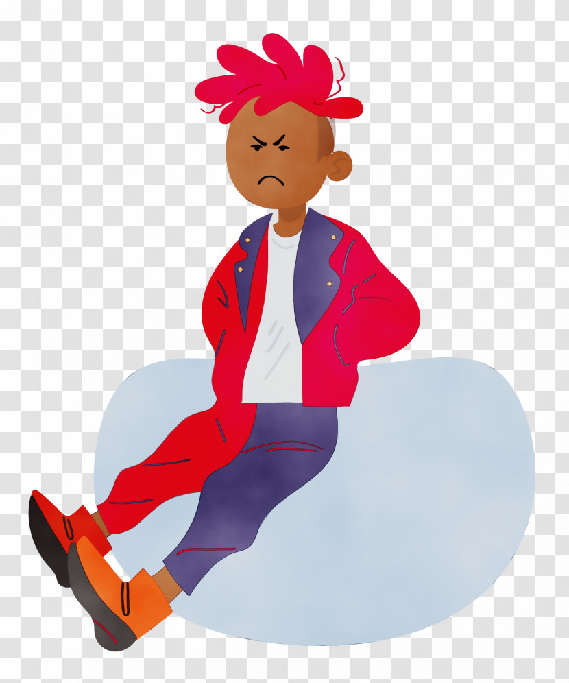 Cartoon Character Sitting Transparent PNG