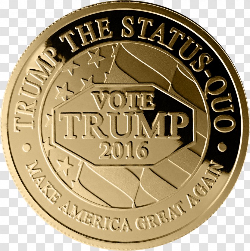 US Presidential Election 2016 United States Coin Gold Medal - Dollar Transparent PNG