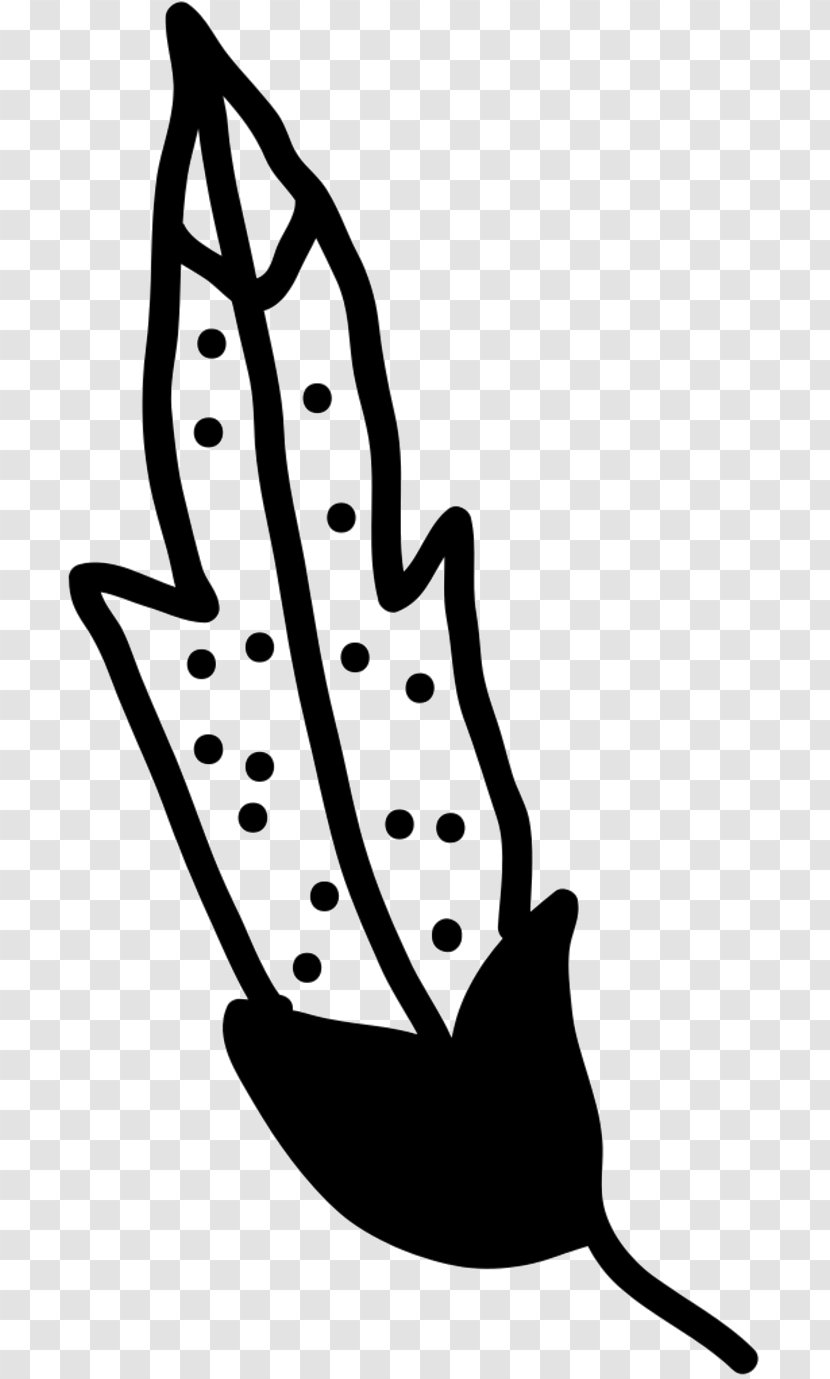 Clip Art Line Leaf Black & White - Plant - M Finger Transparent PNG