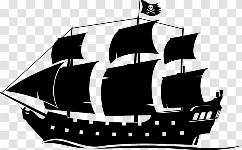 Ship Black Pearl Boat Piracy Clip Art - Pirate Silhouette Cliparts Transparent PNG