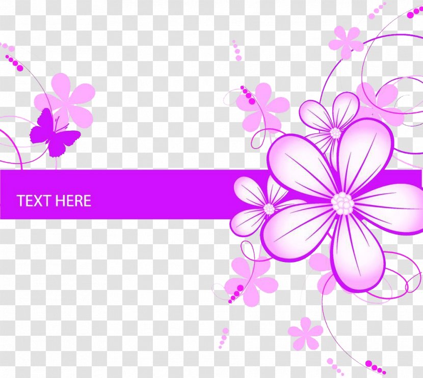 Flower Floral Design - Silhouette - Romantic Purple Flowers Transparent PNG