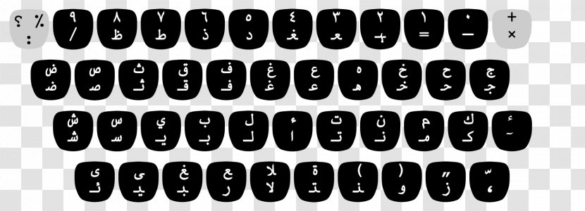 Computer Keyboard IBM Selectric Typewriter Layout Arabic - Azerty Transparent PNG