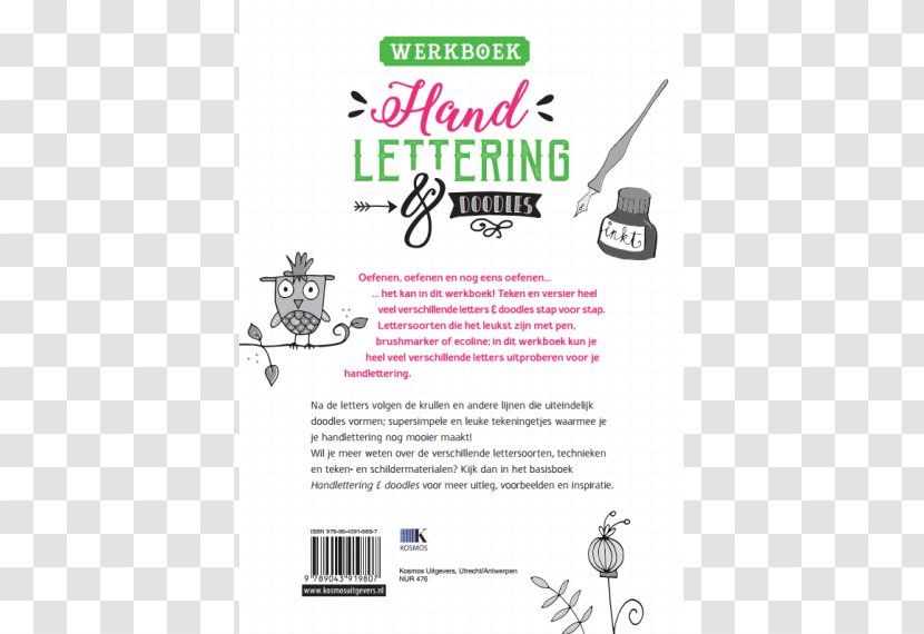 Werkboek Handlettering & Doodles Doodles: Letters Tekenen, Schilderen Kleuren Book Paperback - Brand Transparent PNG