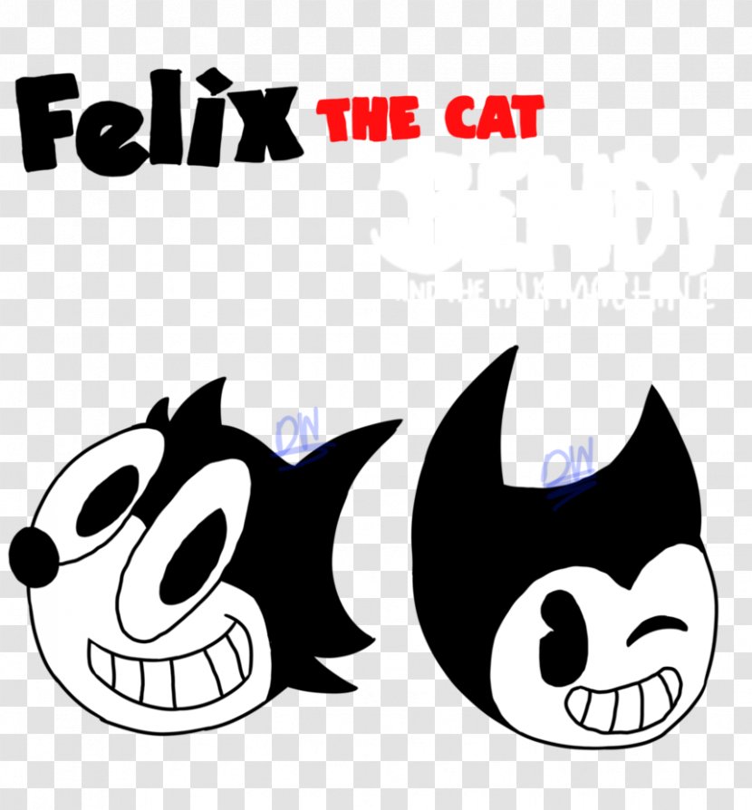 Felix The Cat Bendy And Ink Machine Whiskers DeviantArt - Vertebrate Transparent PNG