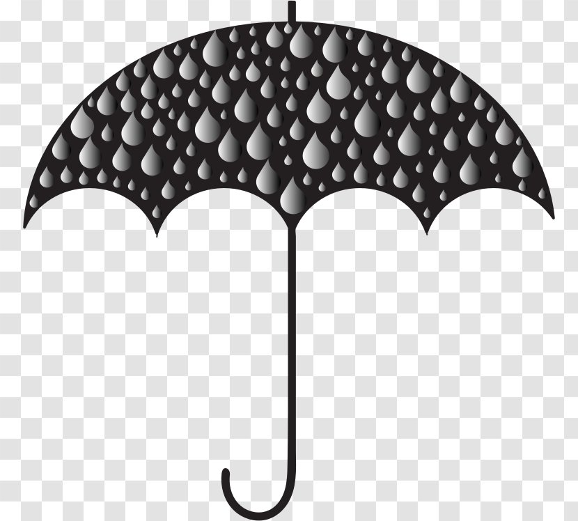 Rain Umbrella Drop Clip Art - Silhouette Prismatic Color Transparent PNG