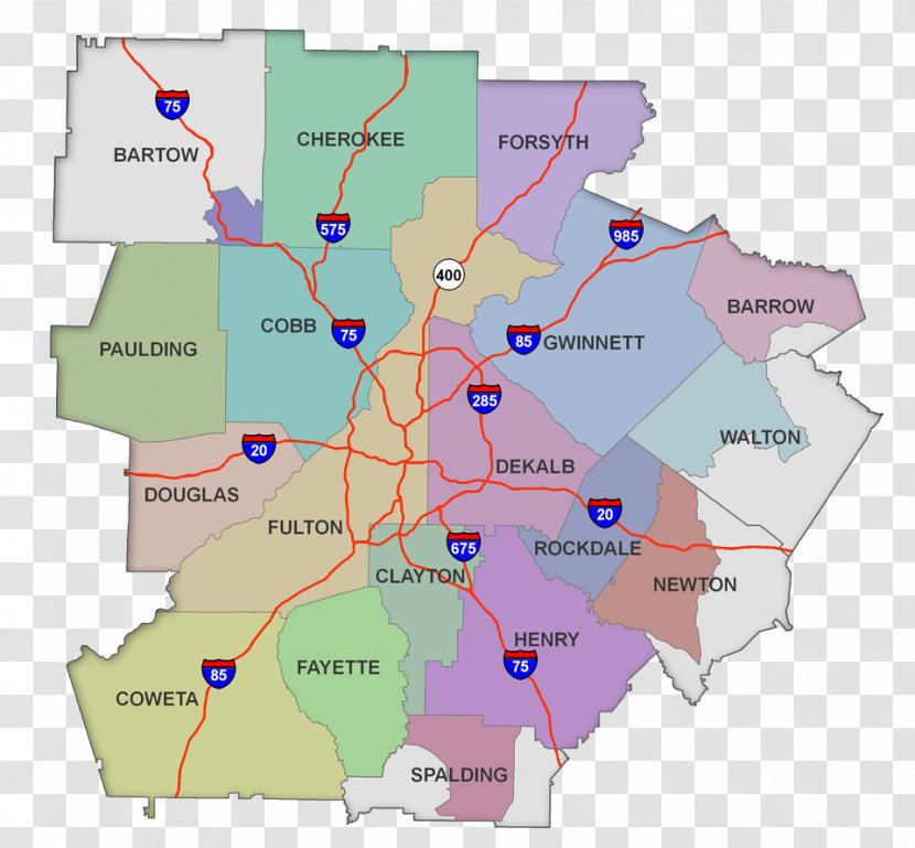 Clayton County, Georgia Atlanta Carroll Henry Putnam - County - Map Transparent PNG